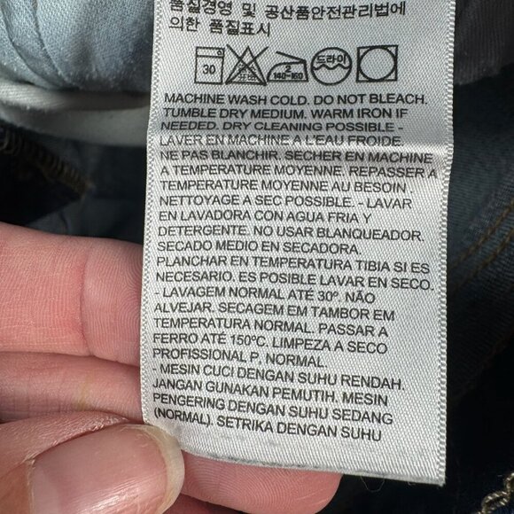 Levis Jeans Mens 31 Blue 511 Slim Straight Mid Rise Dark Wash Stretch - Picture 6 of 13